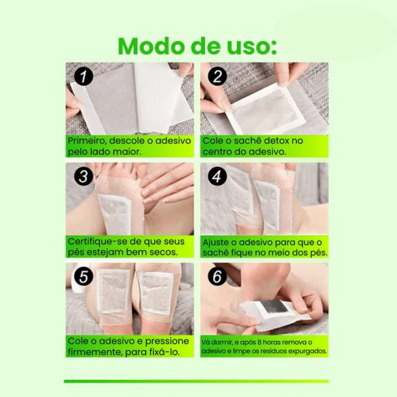 Kit Adesivo Detox - Elimina Dores, Inchaços e Desintoxica - 100% Natural